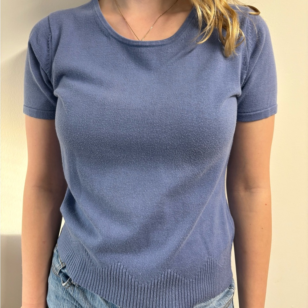 Casual Corner Blue Short Sleeve Tee